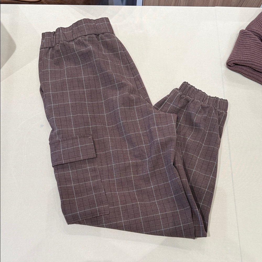 Men's Brown Checkered Pants